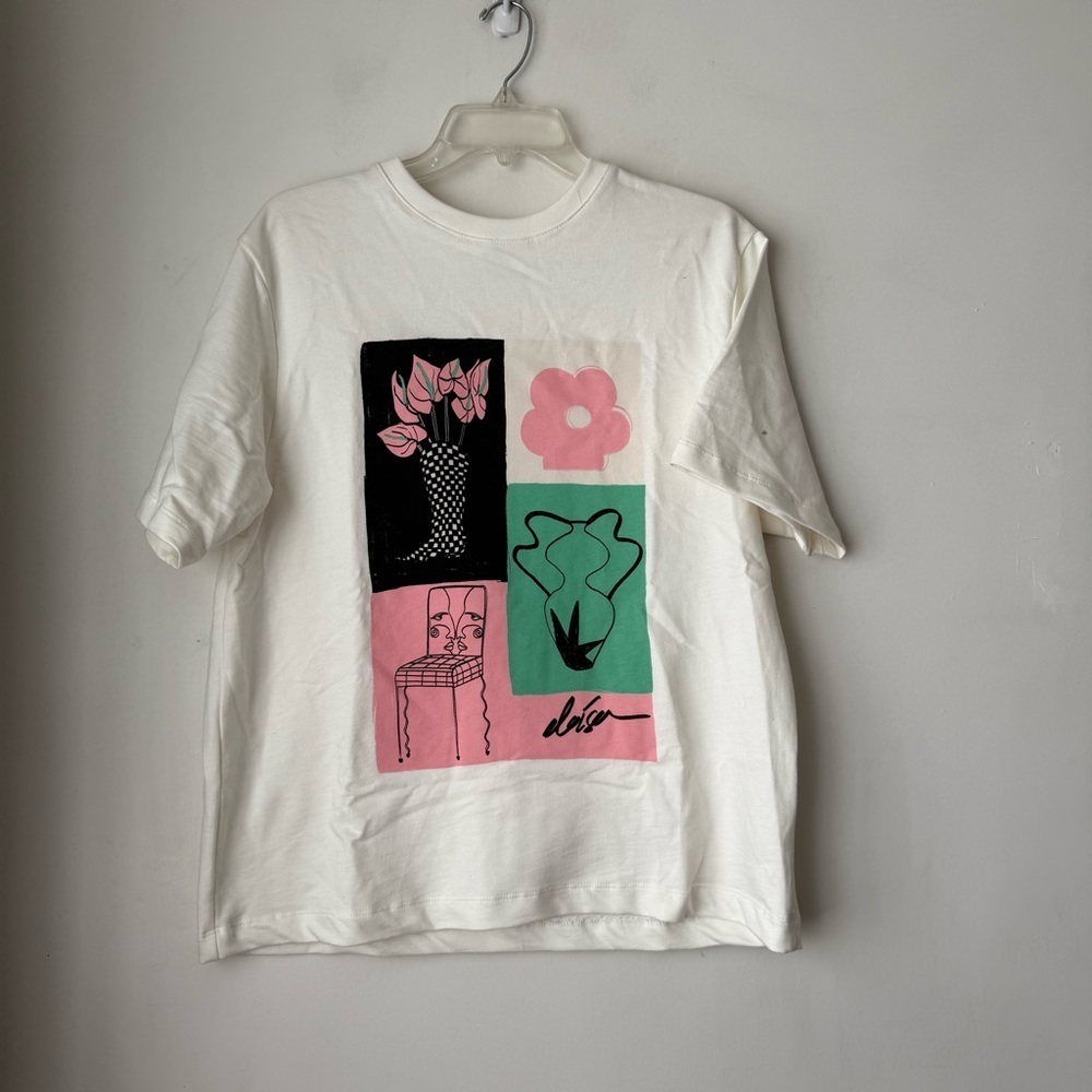 Eloisa Cotidiana Graphic Oversized T-Shirt XS - Picture 5 of 8